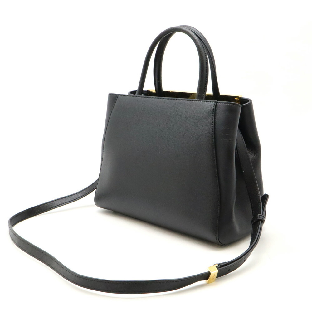 Fendi Black 2Jours Leather Handbag Petite